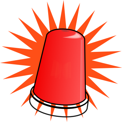 Red signal light clipart