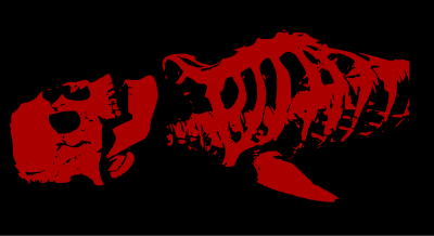 Red skeleton clipart