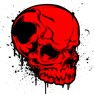 Red skull clipart