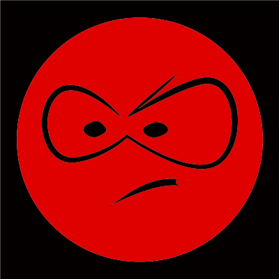 Red Smiley Emoticon 1 clipart