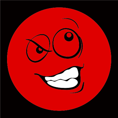 Red Smiley Emoticon 2 clipart