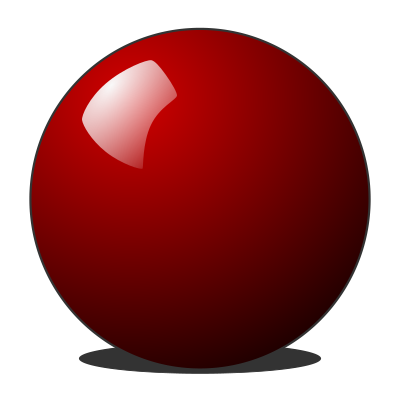 Red snooker ball clipart