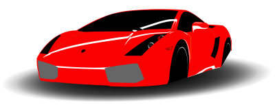 Red sports car clipart