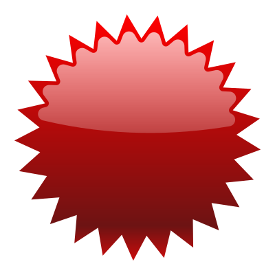 Red Star Button clipart
