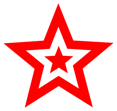 Red star in star clipart