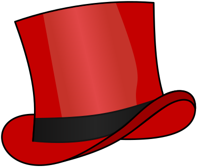 Red top hat clipart