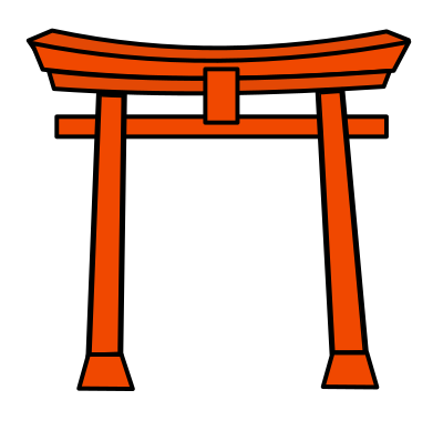 Red Torii Gate clipart