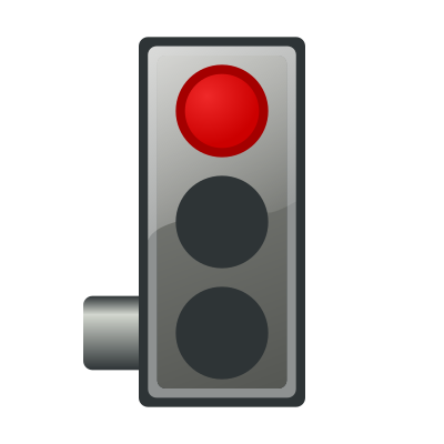 Red traffic light clipart