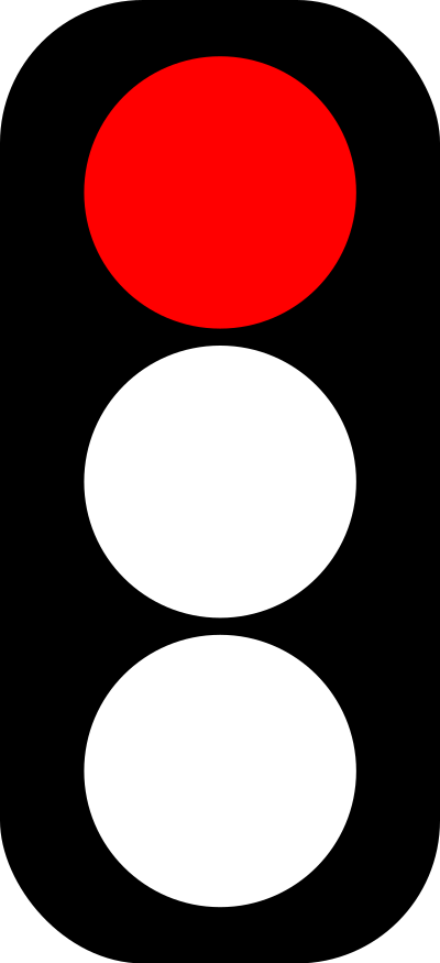 Red traffic light indicator clipart