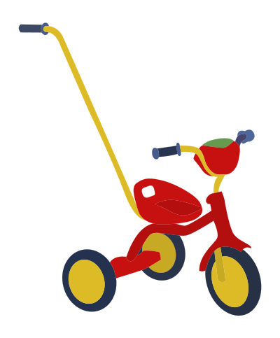 Red Tricycle clipart