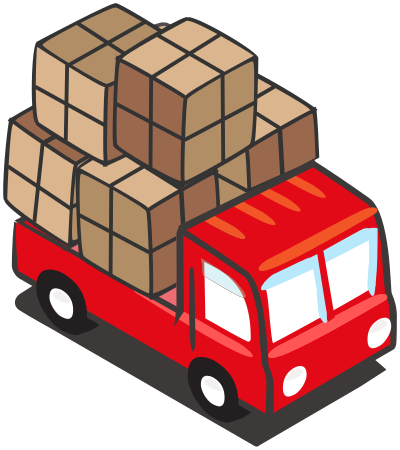 Red truck clipart