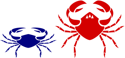 Red vs Blue Crab clipart
