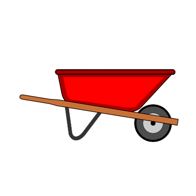 Red Wheelbarrow clipart