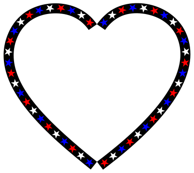 Red White Blue Heart clipart
