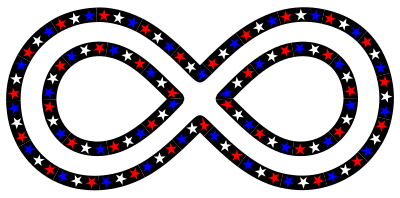 Red White Blue Infinity clipart