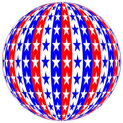 Red White Blue Sphere clipart