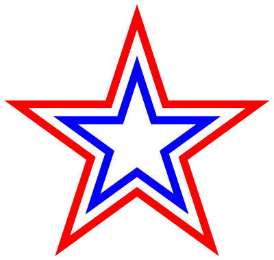 Red White Blue Star clipart