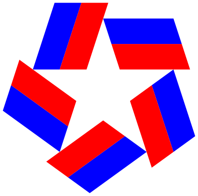 Red White Blue Star Design clipart