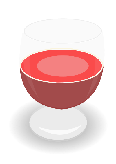 Red wine glass clipart
