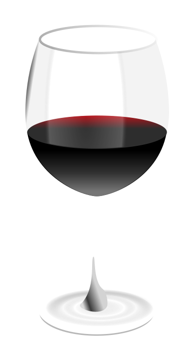 Red wine glass clipart