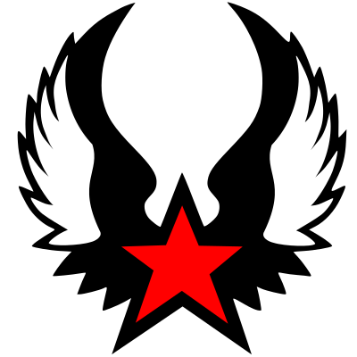 Red winged star (Estrella-roja-alada) clipart