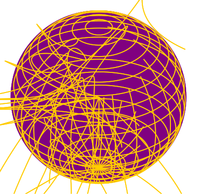 Red wired globe outline clipart