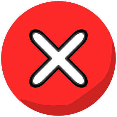 Red X Icon clipart