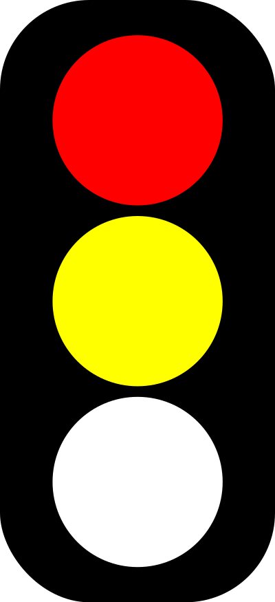 Red & yellow traffic light indicator clipart