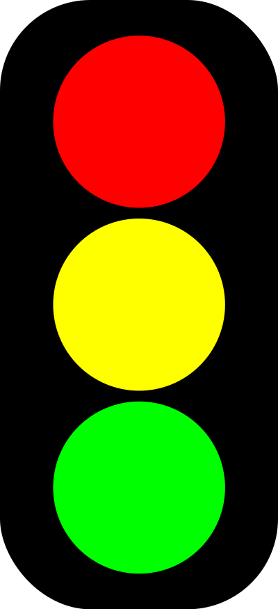 Red/Yellow/Green traffic light indicator clipart
