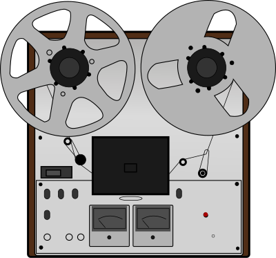 Reel to reel tape recorder clipart