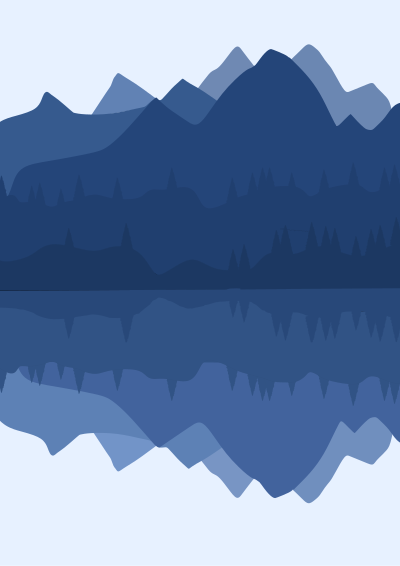 Reflection of Mountains clipart