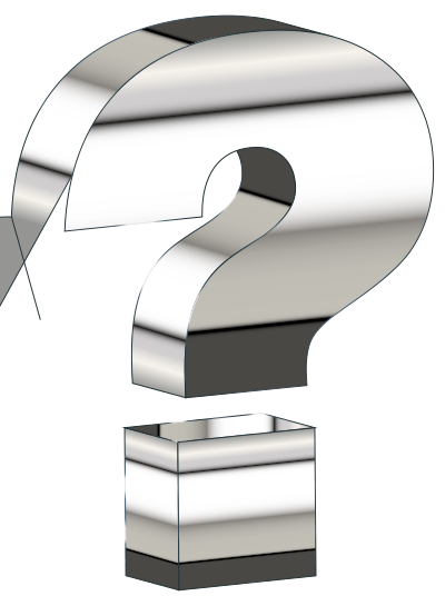 Reflective Chrome 3D Question Mark clipart