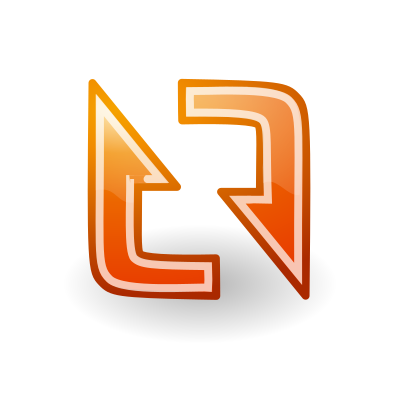Refresh Orange Button Tango Style clipart