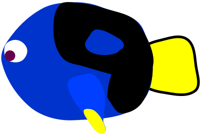 Regal Blue Tang - "Dorothy" clipart