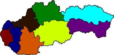 Regions of Slovakia in Color clipart