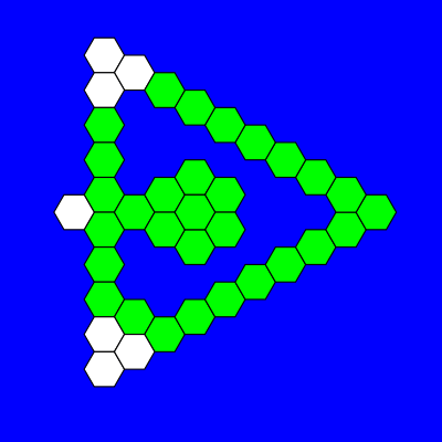 Regular hex-a-hop triangular clipart