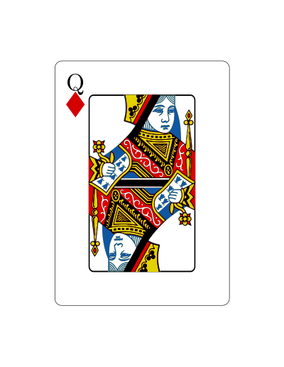 Reina de diamantes (Vectorizado) clipart