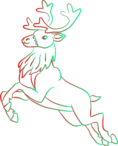 Reindeer 3 (colour 2) clipart
