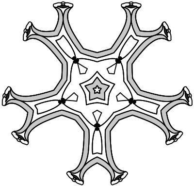 Reindeer horns roundel clipart