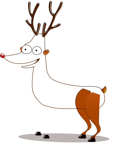 Reindeer with big eyes clipart