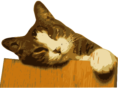 Relaxed cat (bg removed) clipart