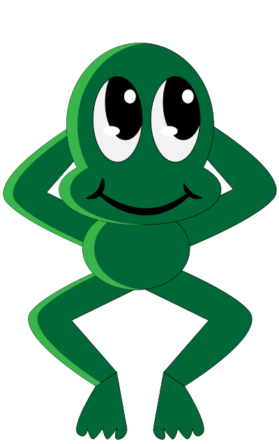 Relaxed Smiling Froggy clipart