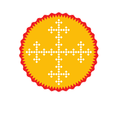 Religious symbol yellow color clipart