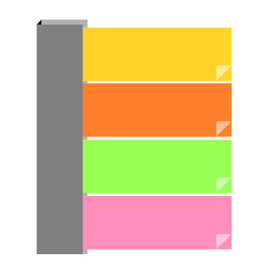Remixed: Sticky Notes Assorted. clipart