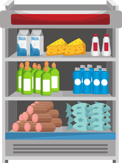 Remix.Wide.Stocked.Grocery.Shelf clipart