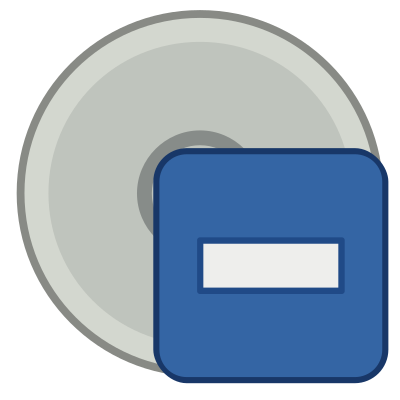 Remove from disk clipart