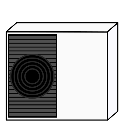 Renewable energy heat pump clipart