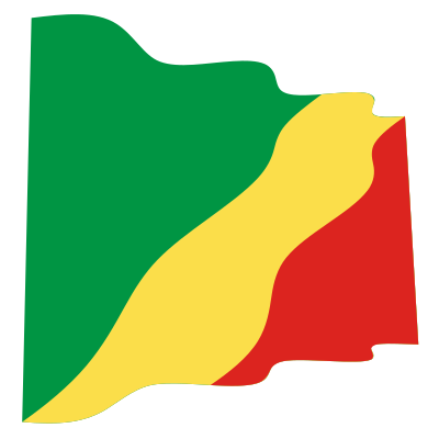 Republic of Congo waving flag clipart