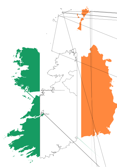 Republic Of Ireland Map Flag clipart