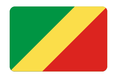 Republic of the Congo flag (bevelled) clipart